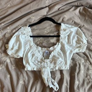 Princess polly crop top puffed sleeved